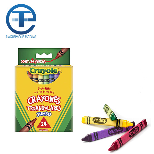 Crayon Crayola Jumbo Triangular, Con 24, (1 Pieza)