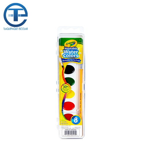 Acuarela Marca Crayola C/8 Pastillas (1 Pieza)