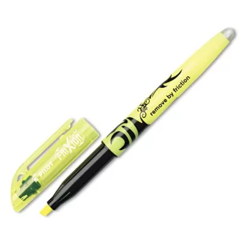 Marcador fluorescente Frixion, color amarillo, Modelo: 46502, 1 Pieza.