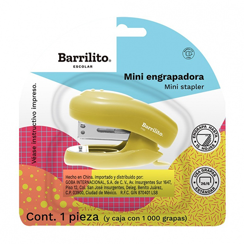 Engrapadora Barrilito mini, para grapa estándar, Modelo: 7110, 1 Pieza