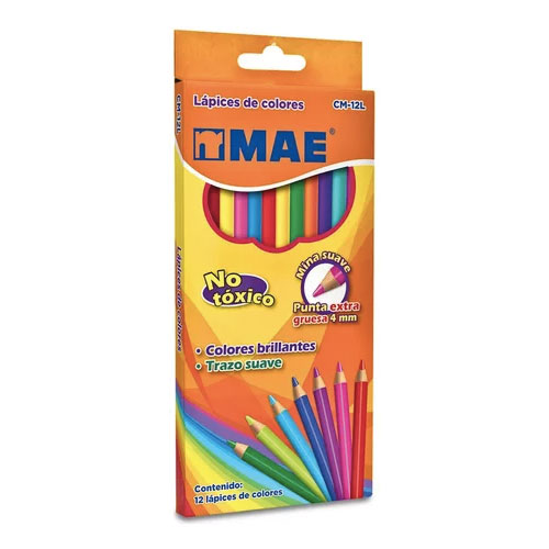 Colores MAE C/12 Largos (1 Caja)
