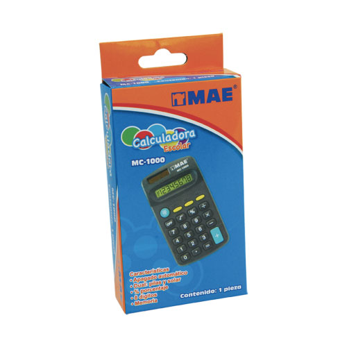 Calculadora MAE Escolar, Modelo MC1000, (1 Pieza)