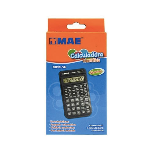 Calculadora MAE Científica, Modelo MCC56, (1 Pieza)