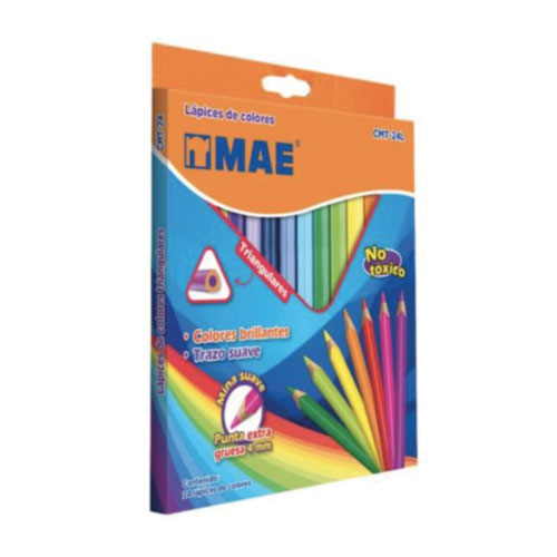 Colores MAE Triangulares C/24 (1 Caja)