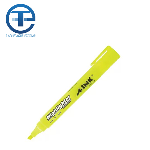 Marcador Fluorescente A-Ink Highlighter, Color Amarillo, (1 Pieza)