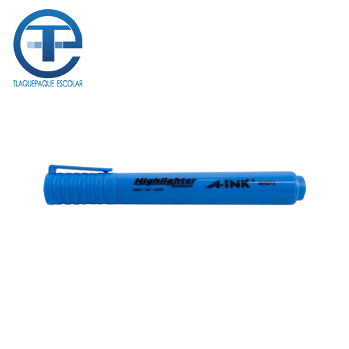 Marcador Fluorescente A-Ink Highlighter, Color Azul, (1 Pieza)