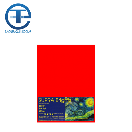 Hoja Supra Bright, Tamaño Carta, C/100, #10, Rojo V, (1 Pieza)
