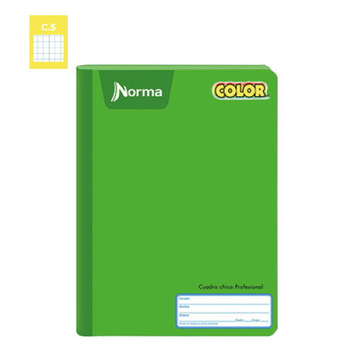 Cuaderno Norma Color 360, c/100H, Cuadro Chico