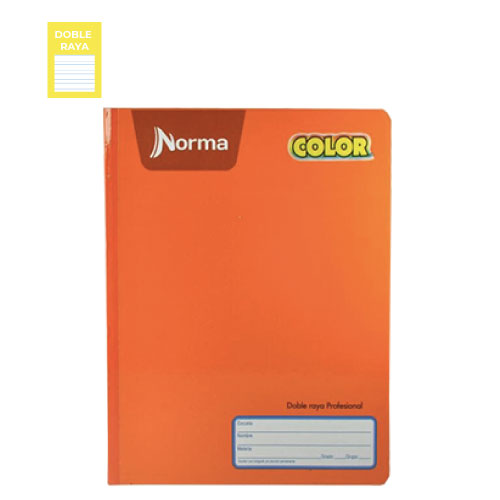 Cuaderno Norma Color 360, c/100H, Doble Raya